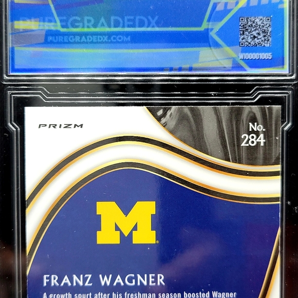 2020-21 Chronicles DP Select Franz Wagner RC# 284 Courtside Black Prizm  PGX 9.5 - Picture 4 of 4